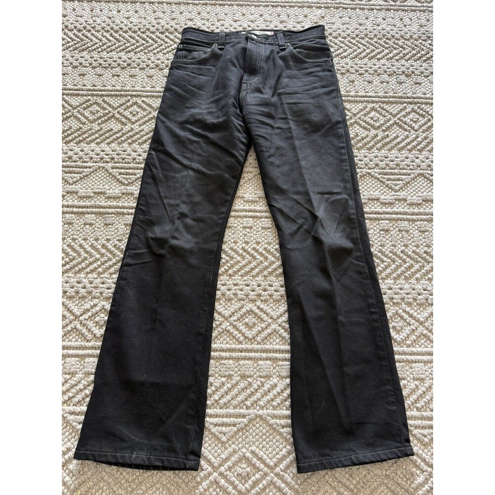 Levi's 517 Boot Cut Jeans 30X30 Black Denim Cotton Dark Wash
